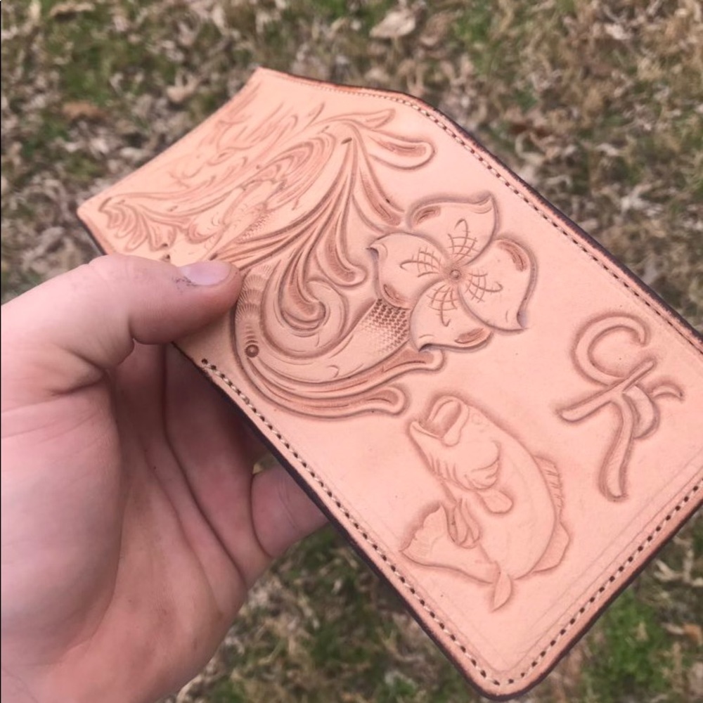 Custom Made Leather Worked Wallet - image 4